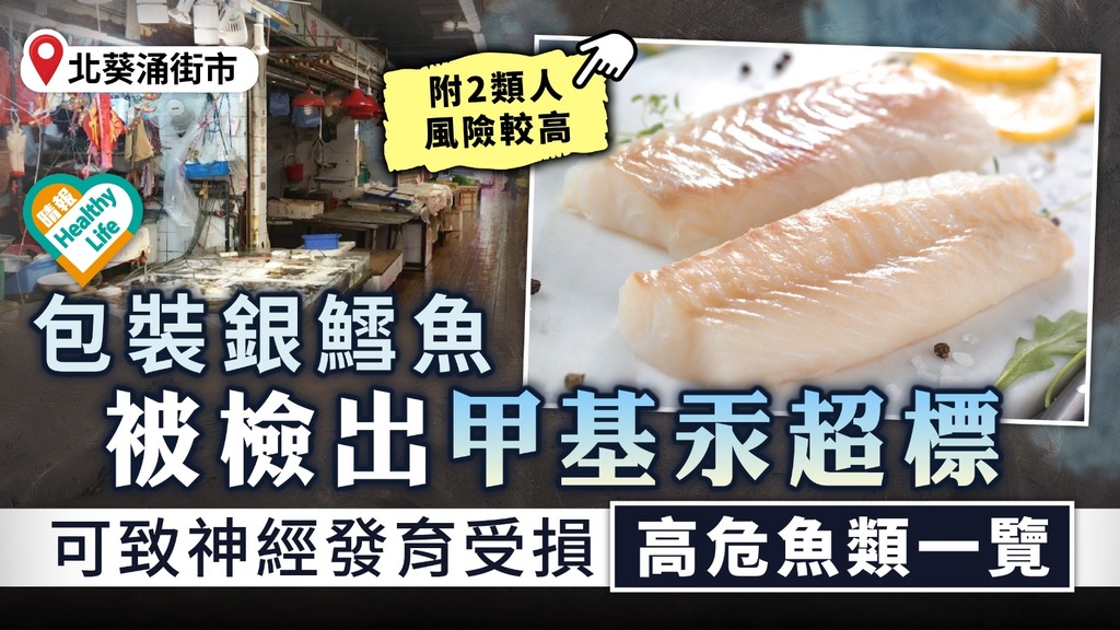 食用安全︳北葵涌街市包裝銀鱈魚 被檢出甲基汞超標 可致神經發育受損高危魚類一覽