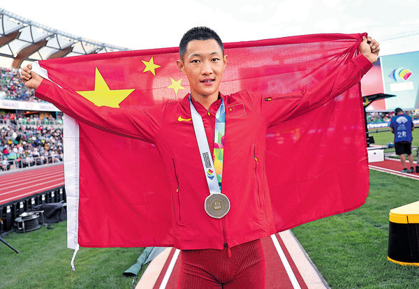 王嘉男「驚天一跳」 中國首奪世錦賽跳遠金牌