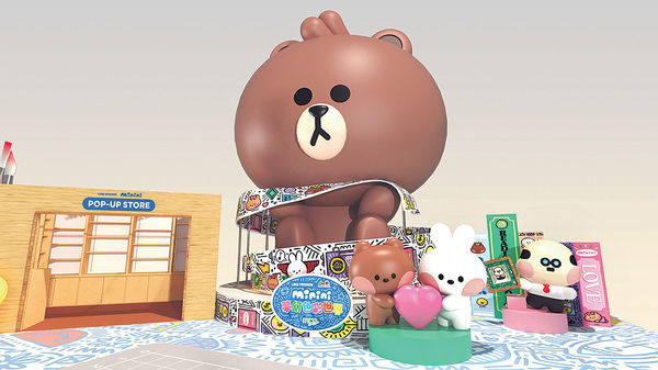 LINE FRIENDS minini亮相新都城 7米高熊大任打卡