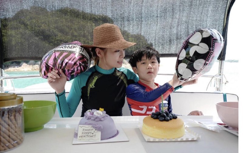 囝囝踏正12點送驚喜 呂慧儀冧爆賀40歲生日