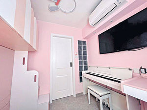 $3.6萬為愛女打造 粉紅色公主兒童房