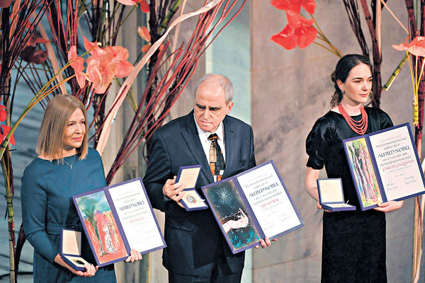 和平諾獎3得主籲援烏 俄人權組織︰被施壓勿領獎