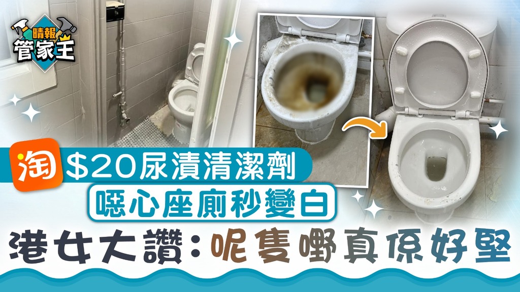管家王 ︳港女$22淘馬桶去漬神器 大讚好用：呢隻嘢真係好堅