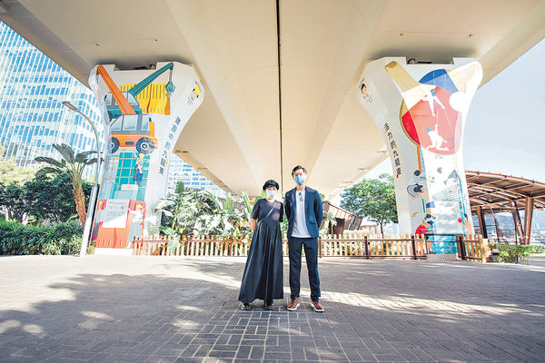 觀塘繞道30組橋墩巨型壁畫 訴說九龍東發展故事