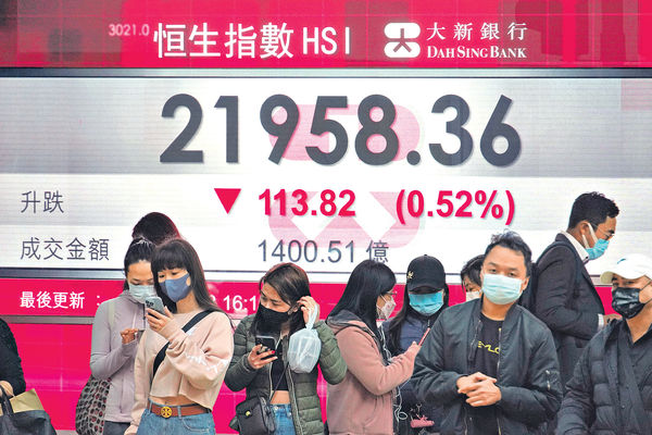 科網濠賭受壓 生科集體抽升 港股衝高回落 10天綫不保