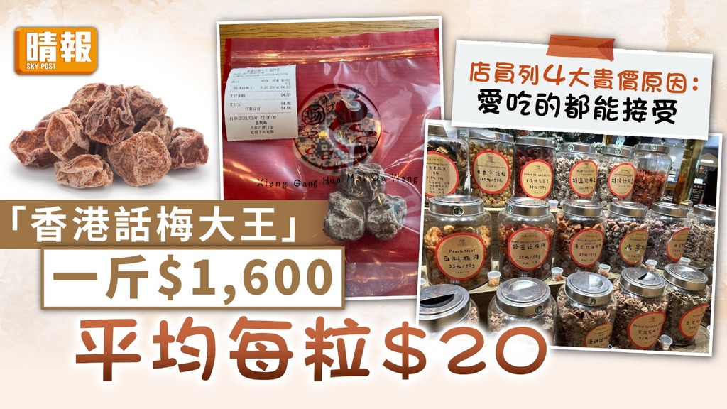 精明消費｜「香港話梅大王」一斤$1,600 店員列4大貴價原因：愛吃的都能接受