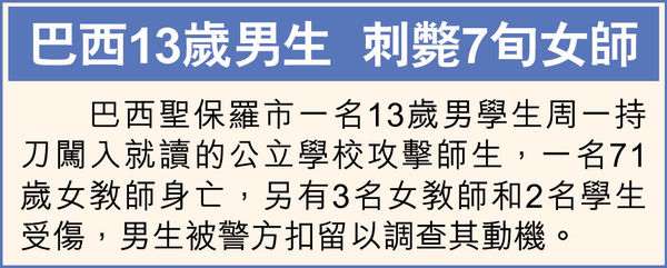 舊生懷恨闖校 無差別殺6師生 美小學再爆槍擊 警擊斃跨性別槍手