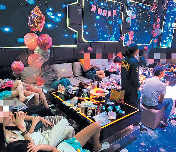 每房6小時收費2.2萬 有專屬服務員DJ 曼谷警搗夜場毒品派對 拘48華客
