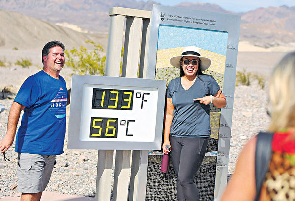 暖化新常態 熱浪持續到8月 加州死亡谷53.3°C 直逼世界紀錄
