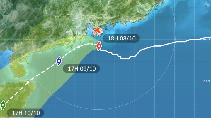 颱風小犬｜天文台：晚上11時50分改發8號風球 至少維持至明早11時