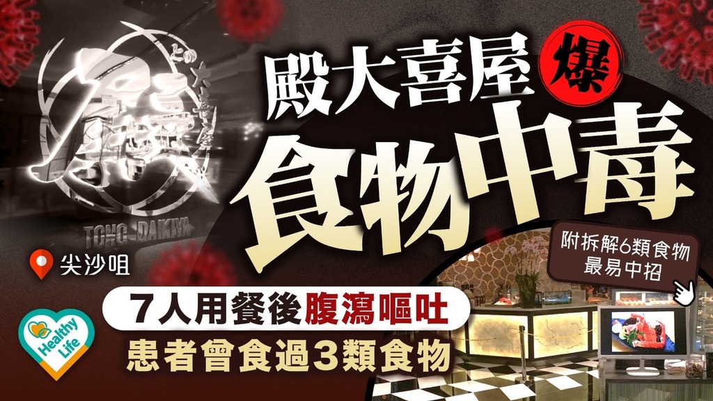 食安問題｜「殿大喜屋」爆食物中毒 7人用餐後腹瀉嘔吐 患者曾食過3類食物