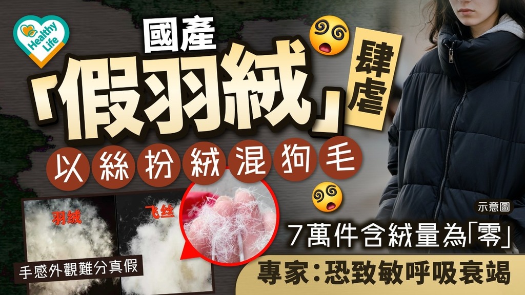 黑心羽絨｜內地肆虐「假羽絨」混入豬毛狗毛 醫生警告：恐致過敏呼吸衰竭【附消委會6招揀羽絨】