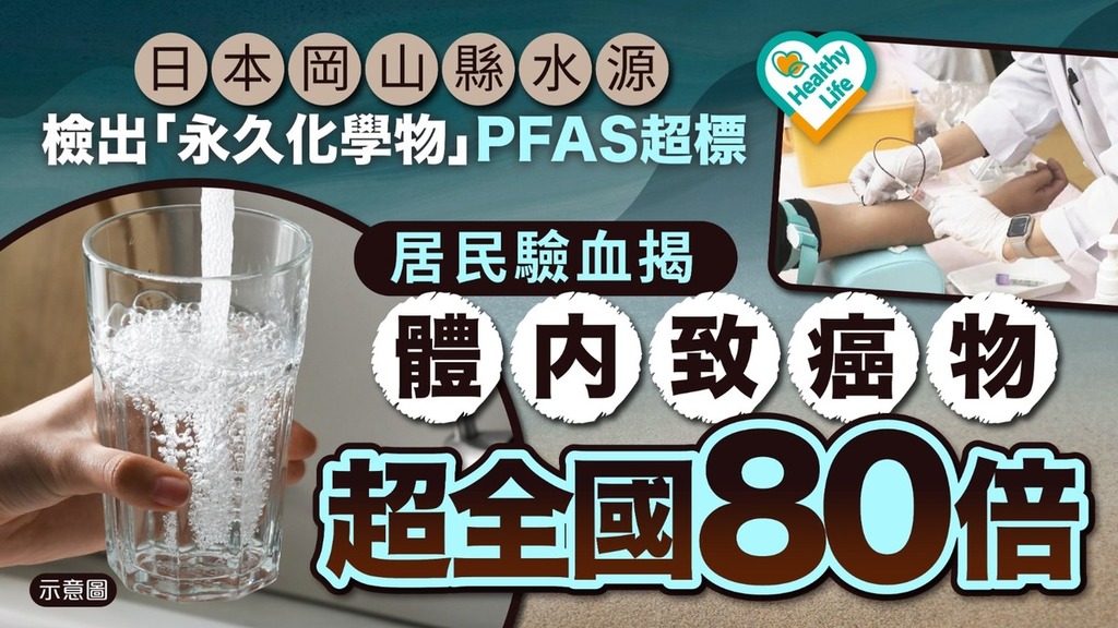 水源污染︱日本岡山縣水源檢出PFAS超標 居民驗血揭體内致癌物超全國80倍