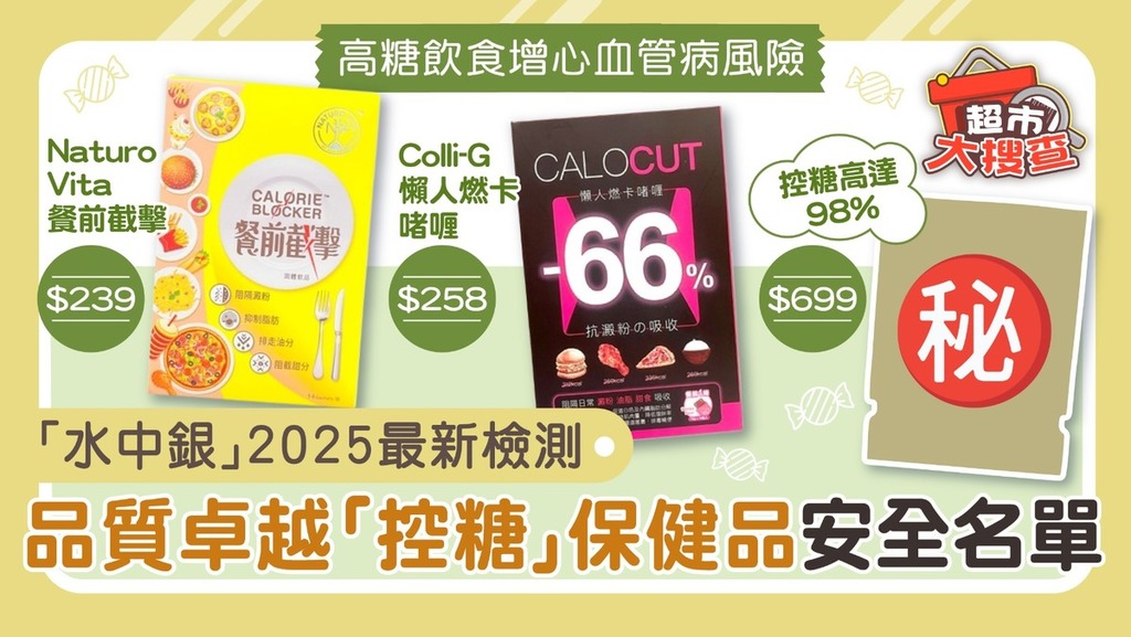 控糖產品推薦2025︱高糖飲食增心血管病風險 「水中銀」最新檢測推薦控糖保健品安全名單