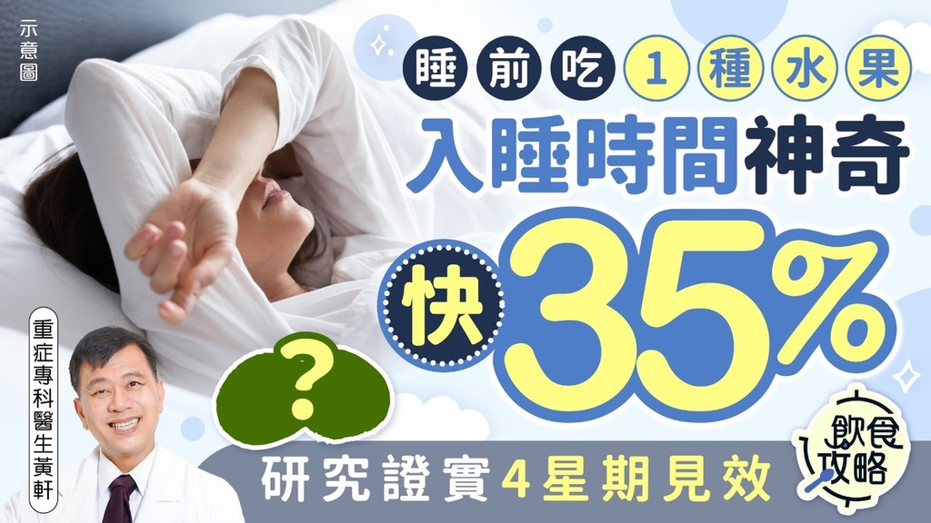 睡眠健康｜睡前吃1種水果 入睡時間神奇快35% 研究證實4星期見效