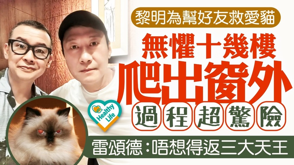 生死之交丨黎明為幫好友救愛貓無懼十幾樓爬出窗外過程超驚險 雷頌德：唔想得返三大天王