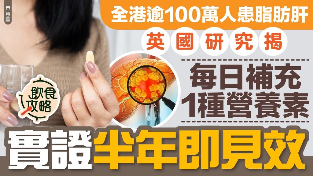 脂肪肝｜全港逾100萬人患脂肪肝 英國研究揭每日補充1種營養素 實證半年即見效【附7招改善脂肪肝】